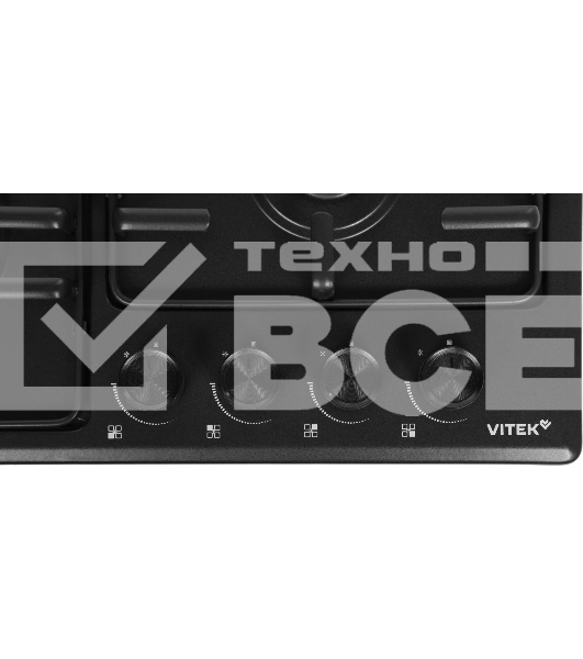 Газовая варочная панель Vitek VGH 6410W MBK черный матовый