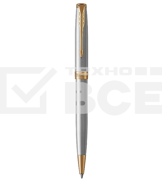 Ручка шариковая Parker Sonnet Core K527 (CW1931507) Stainless Steel GT, M, черные чернила, подарочная коробка