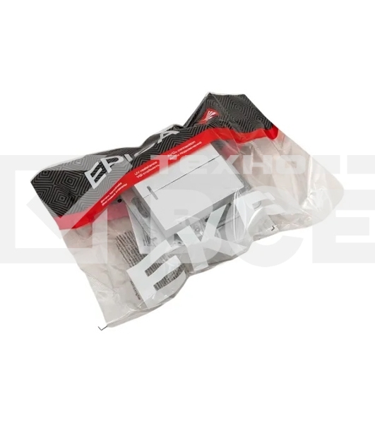 Механизм выключателя EKF UP1-SWA-24 Эпика двухклавишный, с подсветкой, алюминий