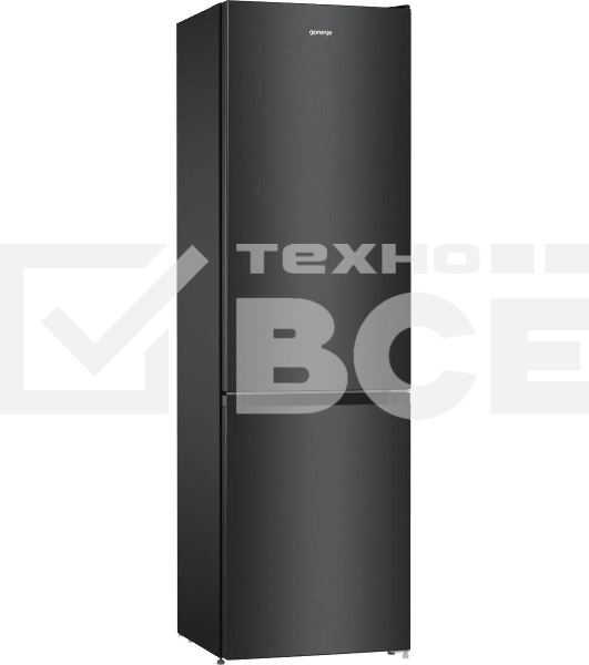 Холодильник Gorenje NRK6202EBXL4 черный матовый двухкамерный 235/96л морозилка снизу, No Frost
