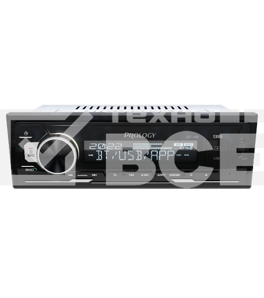 Автомагнитола Prology GT-130, 1 DIN, Bluetooth, USB Type-A, AUX, пульт ДУ