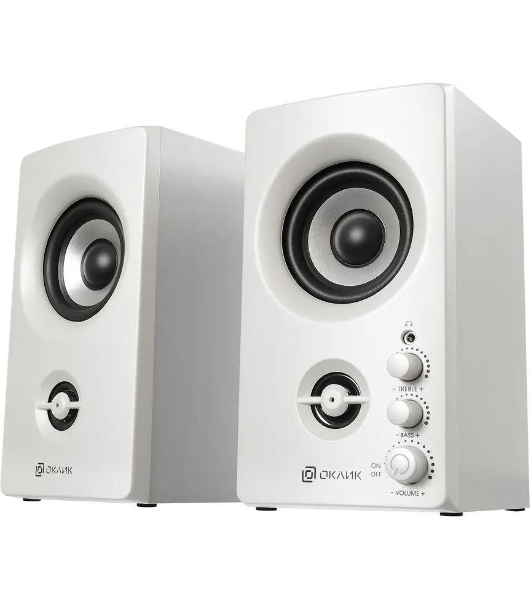 Акустическая система Oklick OK-164 2.0 белый 30Вт