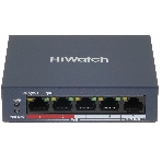 Коммутатор HiWatch DS-S504P(B), 4×100 Мбит/с PoE+ + 1×100 Мбит/с, неуправляемый, фото2