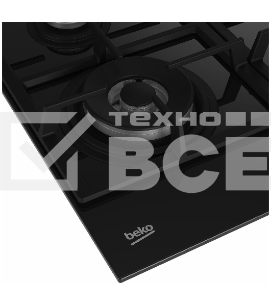 Встраиваемая газовая варочная поверхность Beko HILW 64225 S, Черный