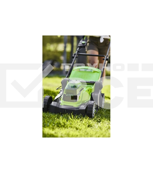 Газонокосилка аккумуляторная (2512607) GreenWorks G24X2LM41, 2*24V, 41 см, без АКБ и ЗУ