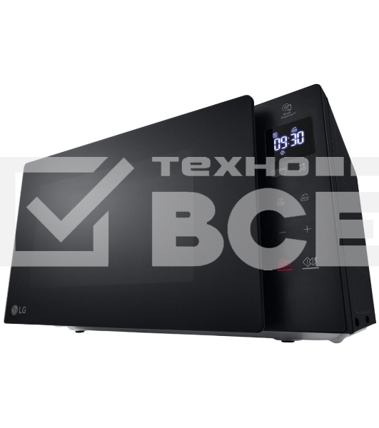 Микроволновая печь LG MH6032GAS черный, 20 л, 700 Вт, переключатели - сенсор
