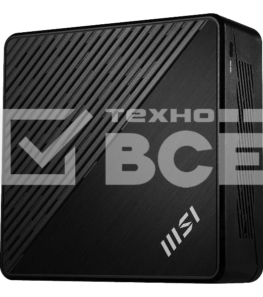 Неттоп MSI Cubi N ADL-037XRU slim N-series N100 (0.8) 8Gb SSD256Gb UHDG noOS 2xGbitEth WiFi BT 65W черный (9S6-B0A911-200)