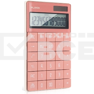 Калькулятор настольный Deli Nusign ENS041pink розовый 12-разр.