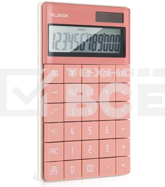 Калькулятор настольный Deli Nusign ENS041pink розовый 12-разр.