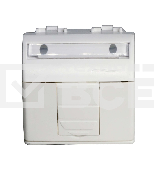 Розетка компьютерная DKC Brava 76655B R J 45 кат. 5e, белая, 2 мод