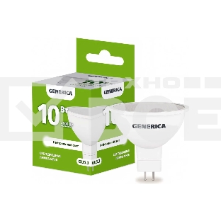 Лампа светодиодная GENERICA LL-MR16-10-230-40-GU5-G MR16 10 Вт софит 4000К GU5.3 230В