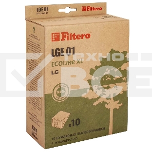 Комплект бумажных пылесборников Filtero LGE01 (10+фильтр) ECOLine XL (R)