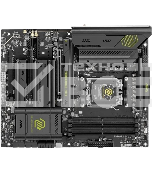 Материнская плата MSI MAG B850 TOMAHAWK MAX WIFI, AM5, AMD B850, 4xDDR5, 4xSATA, 4xM.2, 3xPCI-E x16, 1xHDMI, 1x5Gb LAN, 2xUSB-A 5Gbps, 4xUSB-A 2.0, 3xUSB-C 10Gbps, 7.1, Wi-Fi 7, Bluetooth 5.4, ATX