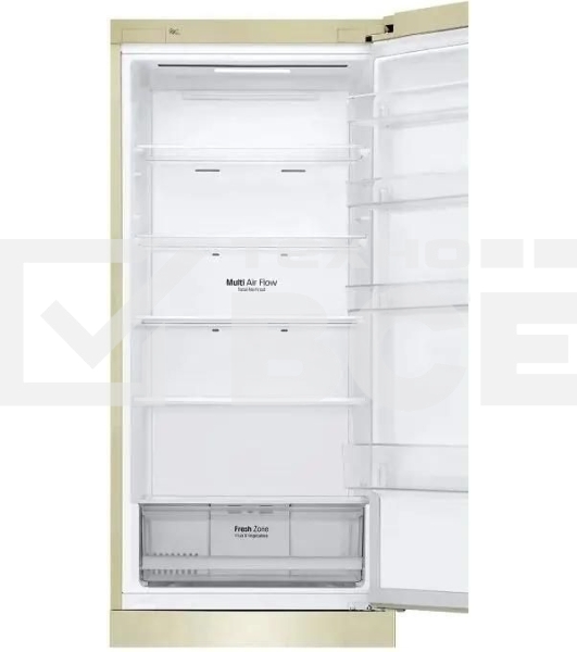 Холодильник LG GA-B509CEWL бежевый двухкамерный 277/107л морозилка снизу, No Frost