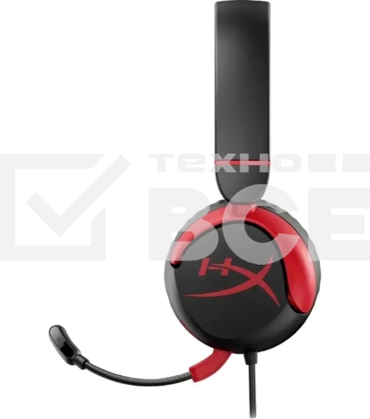 Гарнитура проводная с микрофоном HyperX Cloud Mini черный/красный накладные оголовье (7G8F4AA)