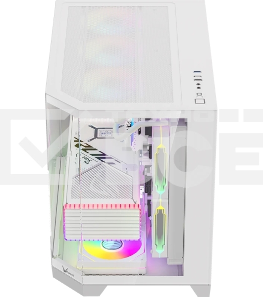 Компьютерный корпус AeroCool / Formula Crystal Z6M Floe белый без БП mATX 4x120мм 2xUSB 3.0 audio bott PSU