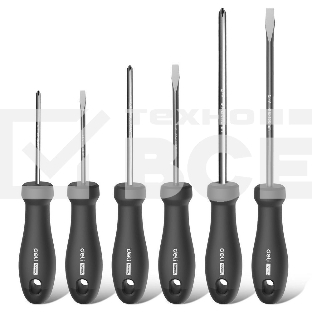 Набор отверток Home Series Deli HT1006 6шт SL3x75+SL5x100+SL6x150+PH0x75+PH1x100+PH2x150 Эксклюзивный дизайн. Рукоятка из высококачественного софттач пластика