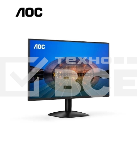 Монитор 23.8' AOC 24B31H IPS 1920x1080, 120 Гц, 4 мс (1 мс MPRT), 16:9, 300 кд/м², VGA, HDMI 1.4, 3.5 Jack, динамики (2x2 Вт), HDR10, Adaptive-Sync, черный