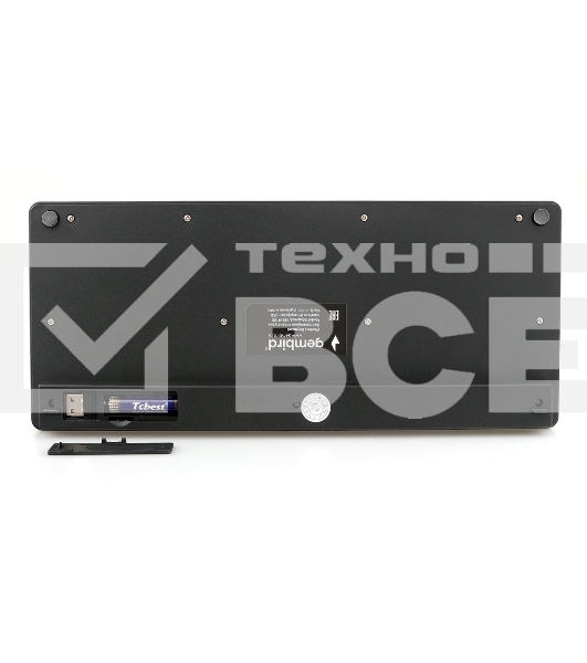 Комплект клавиатура+мышь Gembird KBS-9100 беспроводной, USB, 1600 DPI, чёрный