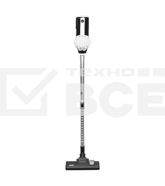 Пылесос вертикальный BBK BV2512 черный/белый, питание от сети, 100 Вт, уборка сухая, пылесборник 0.5 л