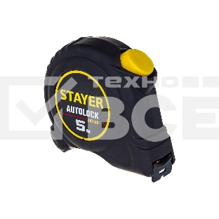 Рулетка с автостопом STAYER АutoLock 5м / 19мм
