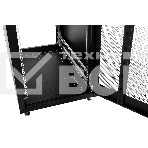 Шкаф серверный напольный ЦМО ШТК-Э, IP20, 48U, 2254х800х1000 мм (ВхШхГ), дверь: перфорация, боковая панель: сплошная, разборный, черный, фото3