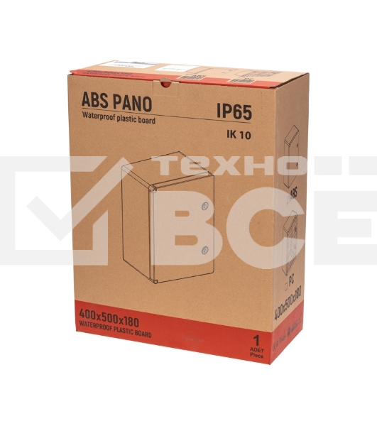 Корпус пластиковый ЩМПп Rexant с монтажной панелью 600х400х200мм ABS УХЛ1 IP65