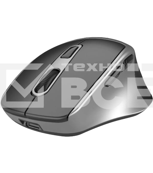 Мышь беспроводная Oklick 516MW черный/серебристый, 1600 dpi, радиоканал, Bluetooth, USB, кнопки - 6