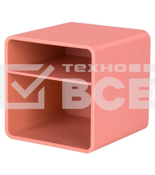 Подставка Deli ENS011PINK Nusign 2отд. для письменных принадлежностей 84х84х86мм розовый пластик
