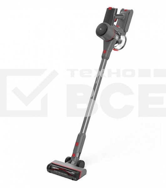 Пылесос вертикальный BQ VCA0103H серый, 2 в 1 вертикальный и компактный / технология циклон, эффективный сбор пыли и простота экплуатации / Quiet performance, низкий уровень шума / до 30 мин непрерывной работы / для эффективной уборки удобный индикатор за