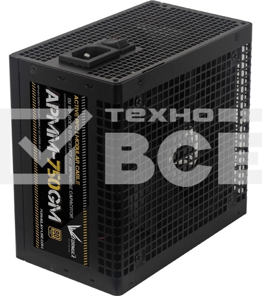Блок питания Aerocool / Formula ATX 750W APMM-750GM Gen.5 80 PLUS  gold (20+4pin) APFC 120mm fan 8xSATA Cab Manag RTL