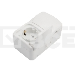 Блок из 2 розеток горизонтальный KRANZ Mini OG открытой установки с заземлением, IP54 белый, фото4