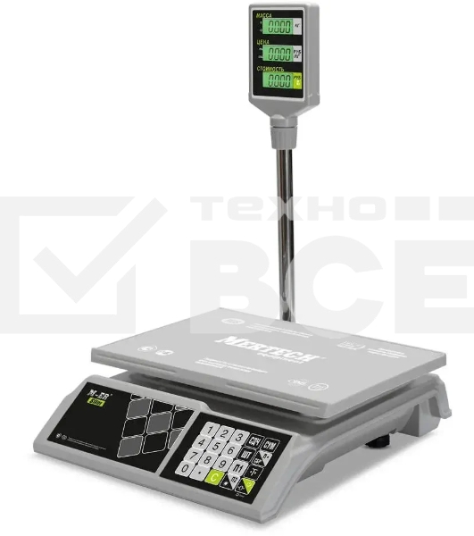 Весы торговые Mertech M-ER 326ACP-15.2 LCD (3044) серый, до 15 кг