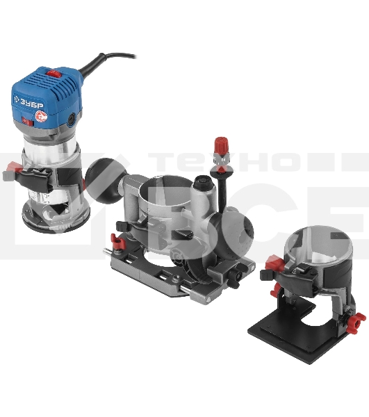 Кромочный фрезер ЗУБР Профессионал 750 Вт, сумка, 3 основания, (ФПК-750Н)