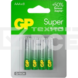 Батарея GP Super Alkaline 24AA21-2CRSBC8 AAA (8шт) блистер