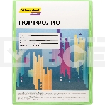 Папка-портфолио с 40 прозрачными вкладками Silwerhof Create SCR-P40GRN A4, пластик, 0.7мм, карман на лицевой стороне, зеленый, фото 1