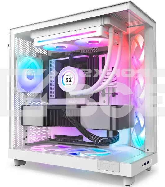 Вентилятор для корпуса Case Cooler NZXT F240 RGb Core (120x120x25мм, 4-pin PWM, RGb, 75.12CFM, 30dBA, 2400RPM, белый, Single-Frame RGb Fan Unit)