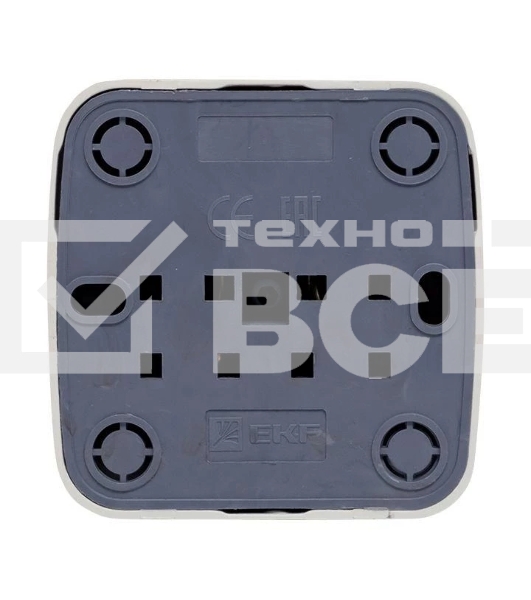 Розетка EKF EGR10-022-10 б/з, 10А, ОП Basic Минск белый