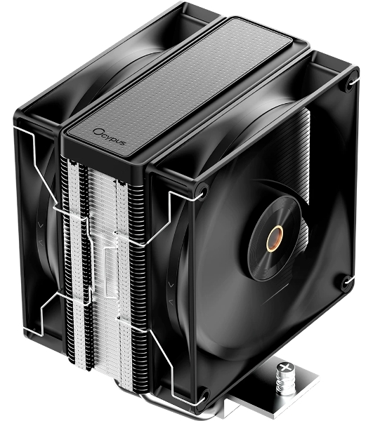 Кулер для процессора Ocypus Delta A40 Elite BK Dual Fan (Delta-A40-BK2NNWN00X-GL)