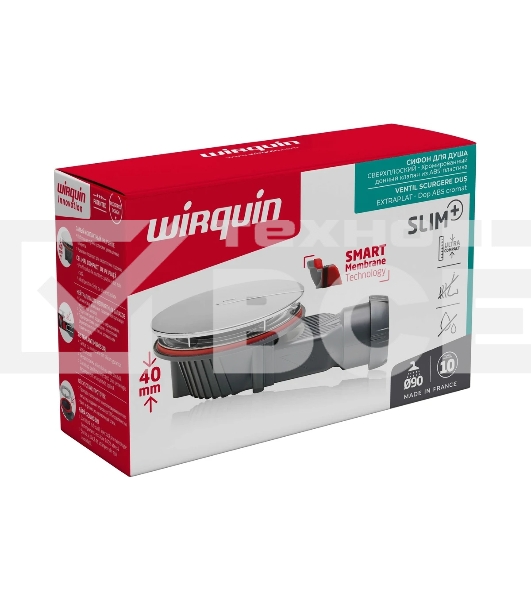 Сифон для душевого поддона WIRQUIN SLIM 2с мембраной D90