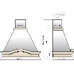 Вытяжка каминная Elikor Вилла Фрукты 90П-650-П3Д бежевый/дуб, 90 см, 650 куб. м/ч, 56 дБ, фото2