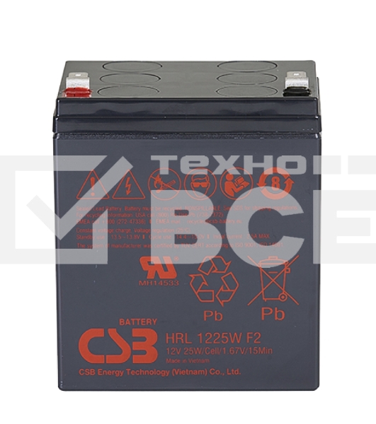 Батарея CSB HRL 1225W (12V 6Ah) F2