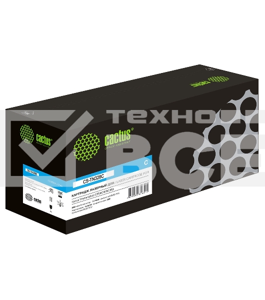 Картридж лазерный Cactus CS-TN328C TN328C голубой (28000стр.) для Konica Minolta bizhub C250i/C300i/C360i