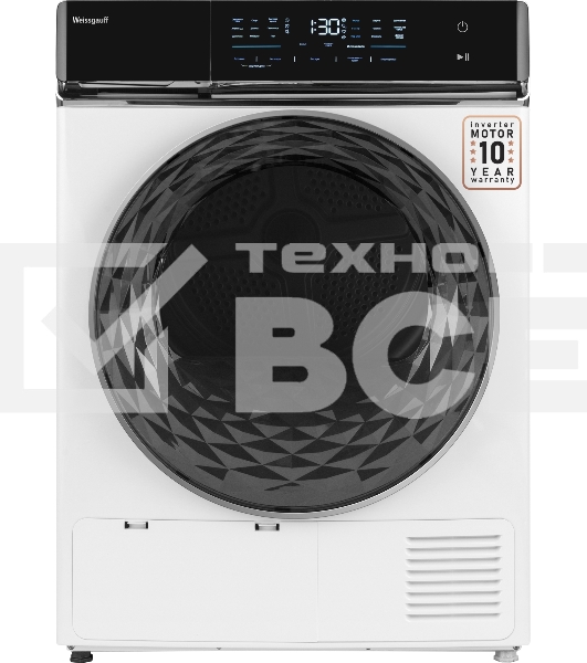 Сушильная машина WEISSGAUFF WD 779 Diamond Heat Pump белый, 8 кг, сушка - тепловой насос, программ - 16, 59.8 x 84.5 x 65.2 см