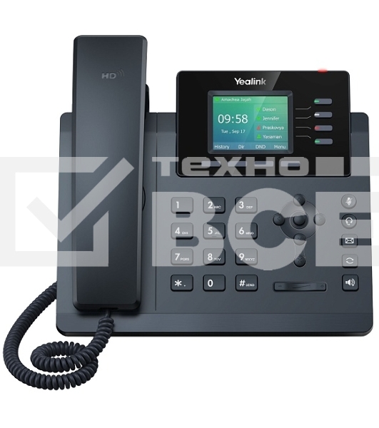Настольный IP-телефон YEALINK SIP-T34W, 4 аккаунта, Wi-Fi, USB, 2.4