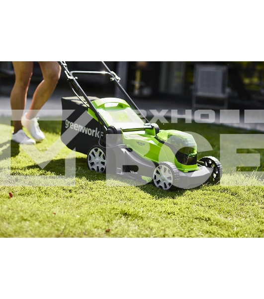 Газонокосилка аккумуляторная (2512607) GreenWorks G24X2LM41, 2*24V, 41 см, без АКБ и ЗУ