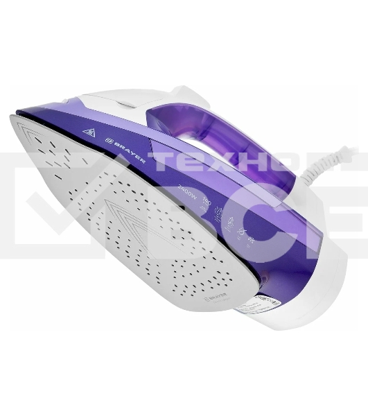 Паровой утюг BRAYER BR4004, 2400 Вт, 280 мл, 140 г/мин, керам.подошва, антикап, разбрызг, самоотчис