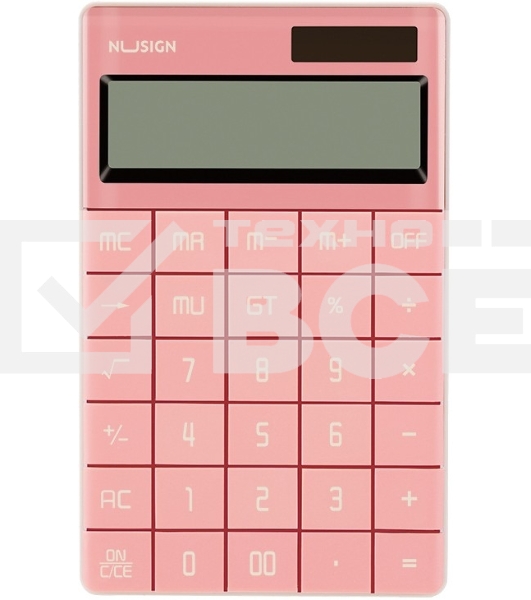 Калькулятор настольный Deli Nusign ENS041pink розовый 12-разр.