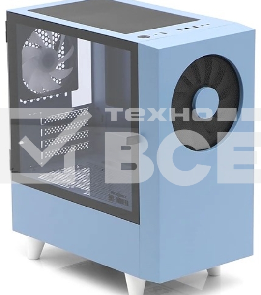 Корпус WIZMAX EM1 Woofer, mATX, mITX синий, Mini-Tower, без БП, TG, 1x160mm + 1x120mm LED, 1xUSB-A 3.0 + 2xUSB-A 2.0