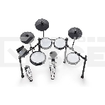Электронная ударная установка Alesis NITRO MAX KIT NITROMAXKITXEUK: 3 пэда томов (8), двухзонный пэд малого барабана (10), пэд бочки с педалью, два пэда тарелок (10), пед хай-хэта (10), алюминиевая рама со стойками, модуль, кабели для подключения, а, фото4